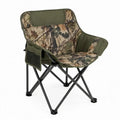 Inklapbare campingstoel met armleuningen en opbergvak, camouflage, 90 x 60 x 100 cm