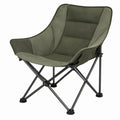 Inklapbare campingstoel met armleuningen, 80 x 75 x 90 cm, olijfgroen/zwart