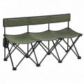 Opvouwbare campingbank voor 3 personen – 180 x 54 x 78 cm – Groen/Zwart